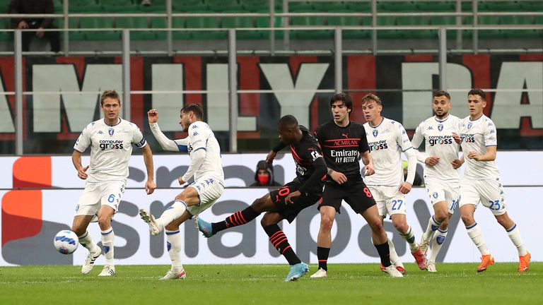  Милан 1:0 Емполи, бранител откри за 