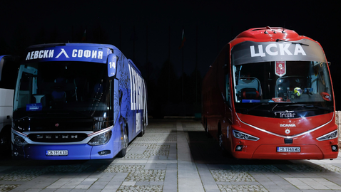 Левски и ЦСКА дадоха автобусите си на Европейските лиги