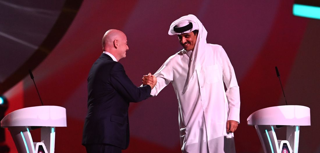  Джани Инфантино, шейх Тамим бин Хамад Ал Тани 