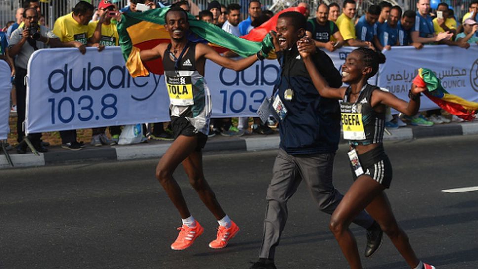Етиопец, но не Бекеле, спечели маратона на Дубай с рекорд на трасето