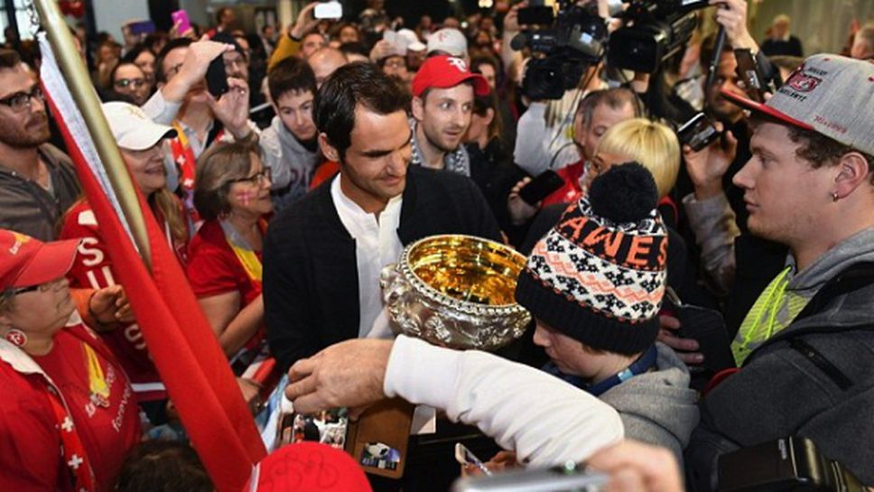 Федерер посрещнат като герой в Швейцария