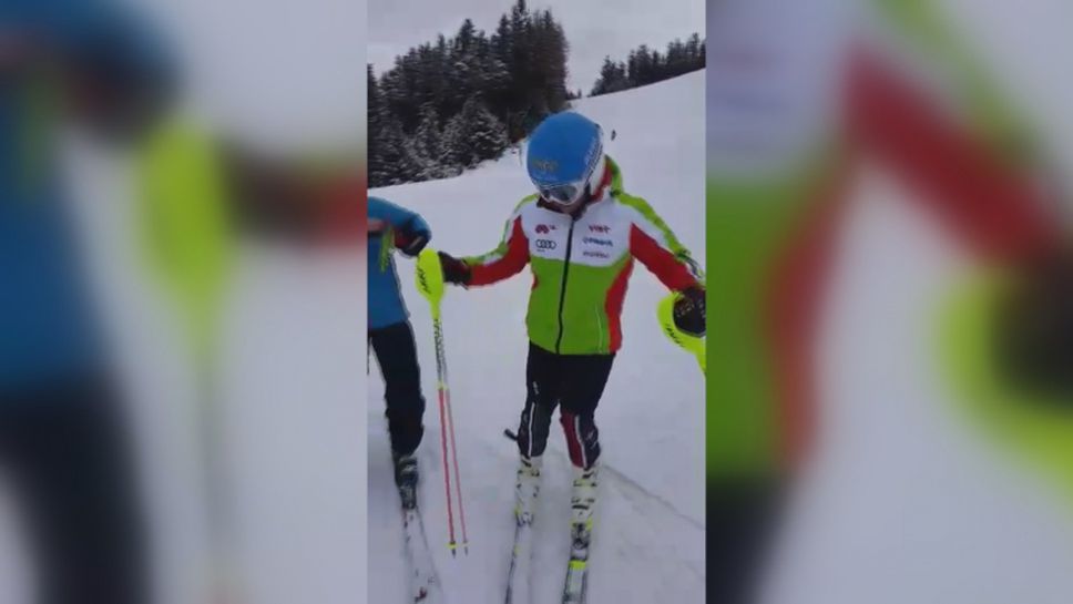 Алберт Попов направи първа тренировка на сняг след катастрофата