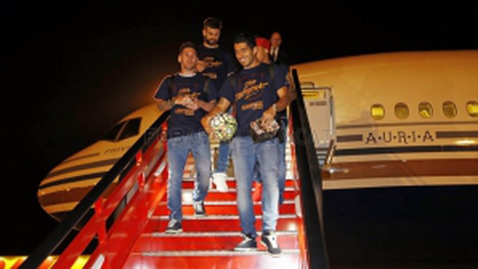 Стотици посрещнаха шампиона Барса