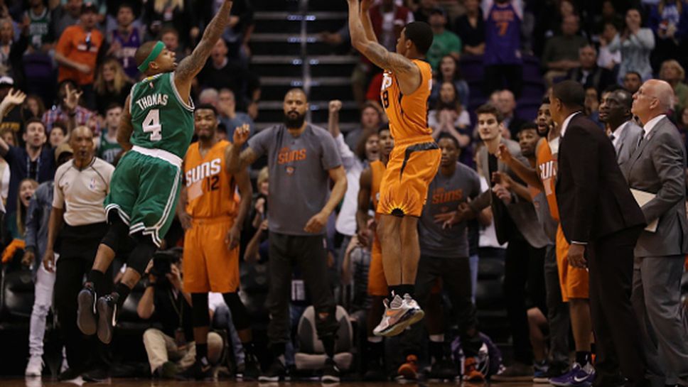 Тройка със сирената донесе успех на Финикс срещу Бостън (видео)