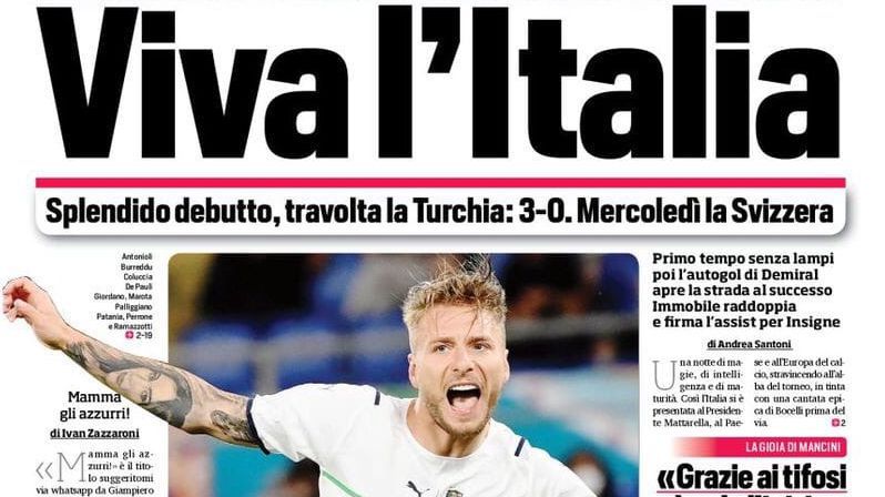 Италианската спортна преса след летящия старт на "Скуадра адзура": Така ви искаме!