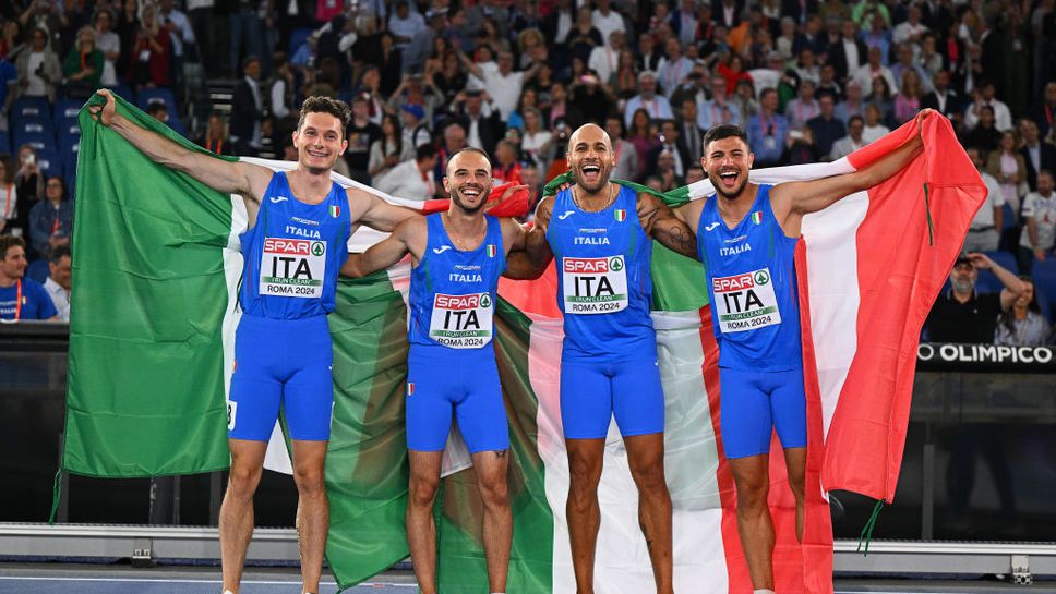 Италианските спринтьори изправиха на крака “Олимпико” за златото на 4 по 100 м