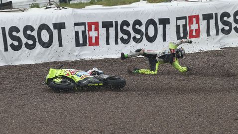  Франко Морбидели с травма на ключицата след тежкото рухване в спринта 