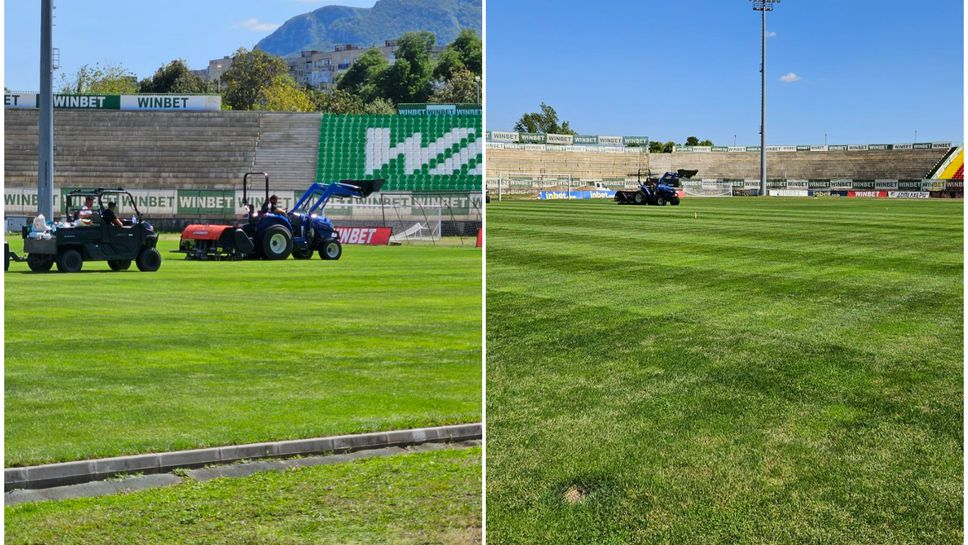Ботев (Враца) стартира профилактика на тревата на стадион "Христо Ботев"