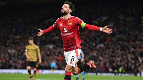 Бруно Фернандеш поведе Ман Юнайтед към 1/4-финалите в Лига Европа в мач с три дузпи