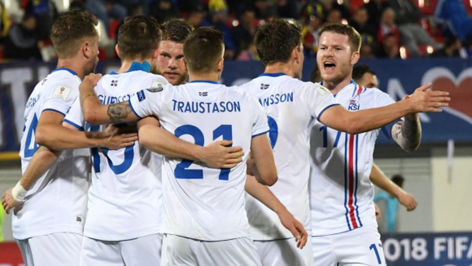 Исландия се справи с аутсайдера за първата си победа като гост в квалификациите (видео)