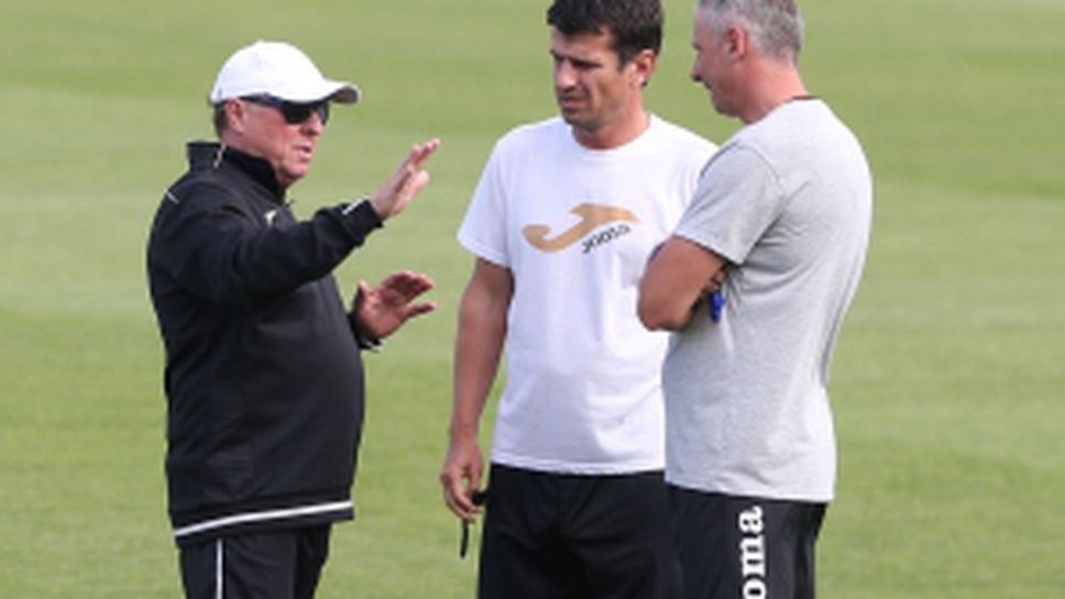 Славия тренират преди мача с Заглебе (Любин)