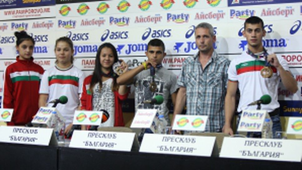 Пресконференция на треньорският щаб и състезатели по вдигане на тежести за кадети