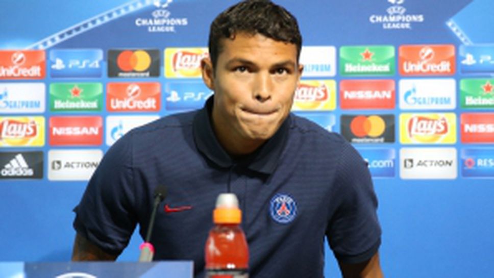 Пресконференция на Унай Емери и Тиаго Силва преди мача с Лудогорец