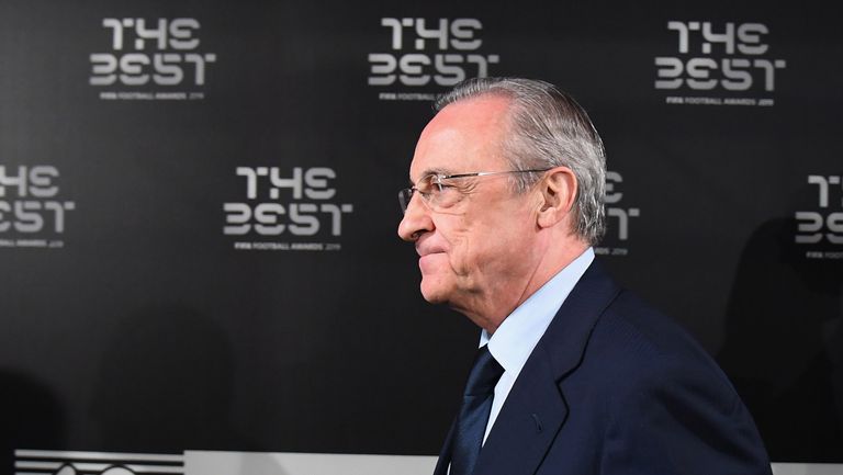 Президентът на Реал Мадрид Флорентино Перес беше на седмото небе