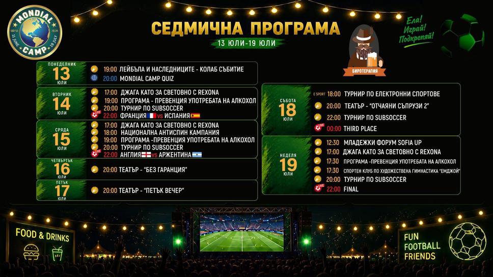 Футбол, театър и спортни турнири във финалната седмица на Mondial Camp 2026