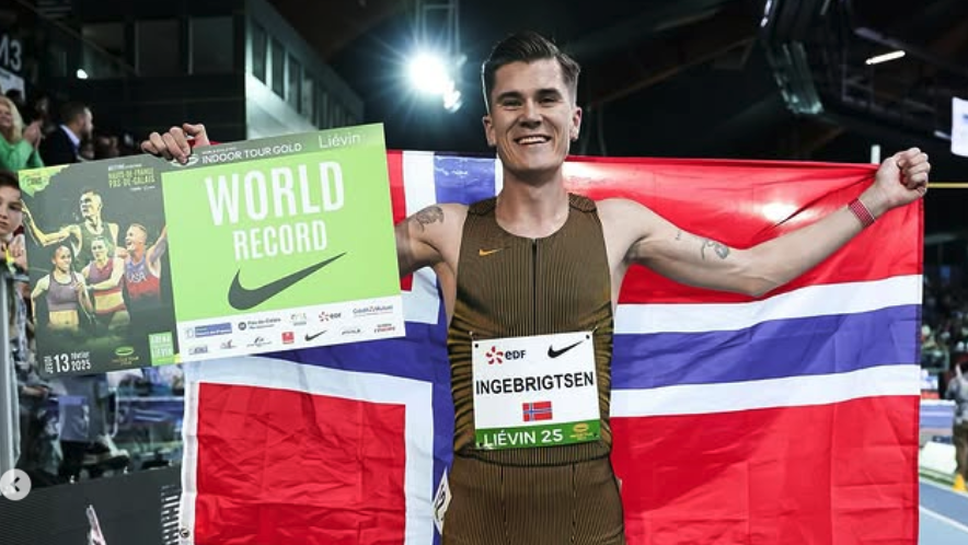 Ингебригтсен подобри световните рекорди на 1500 метра и на миля на закрито