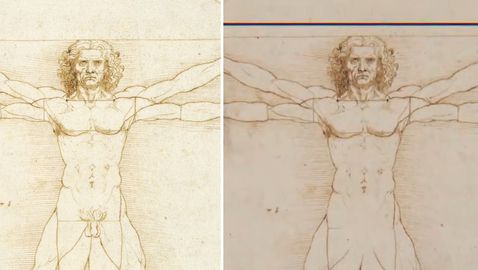 Променена версия на "Витрувианския човек" на Леонардо Да Винчи предизвика полемики на Олимпиадата