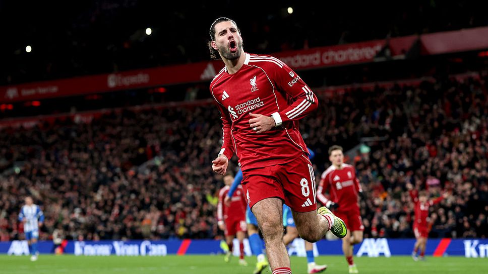 Ливърпул 2:0 Брайтън, Собослай удвои