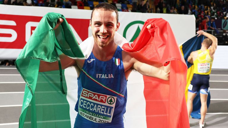 Италианецът Самуеле Чекарели спечели европейската титла на 60 метра в