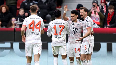 Байерн оцеля и с намален състав в люто дерби с Леверкузен, белязано от съдийските решения