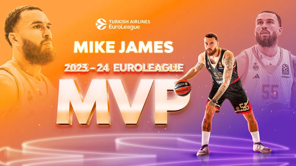 Майк Джеймс наследи Везенков за MVP на Евролигата