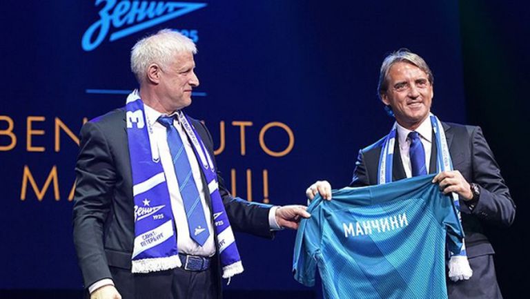 Зенит представи Манчини, той обеща титла и успехи в Европа