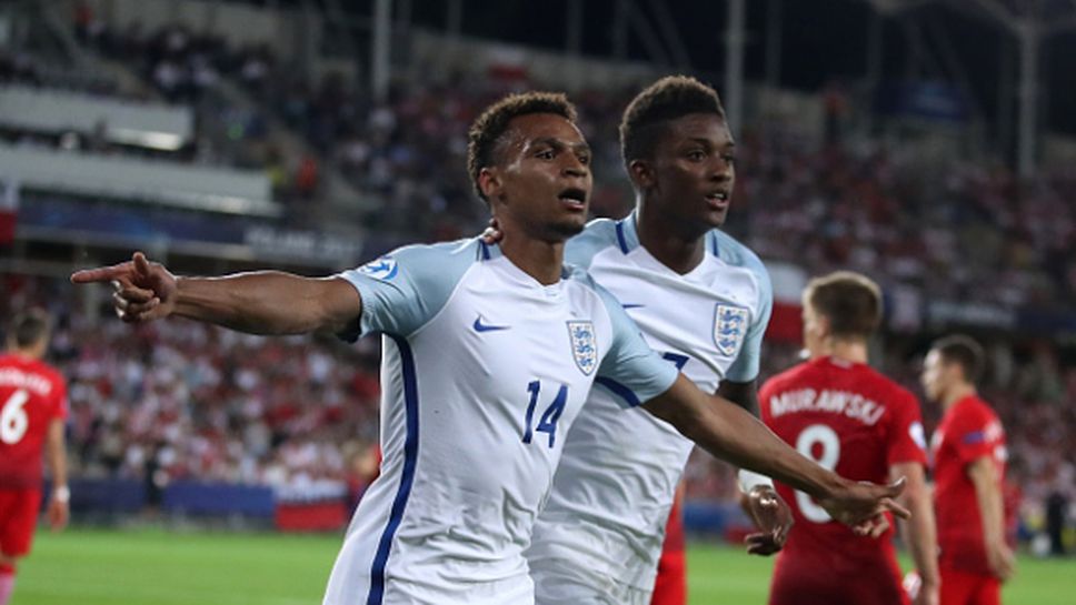 Англия е на 1/2-финал на Европейското до 21 години (видео)