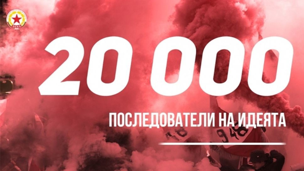 ЦСКА 1948: Вече имаме 20 000 последователи!