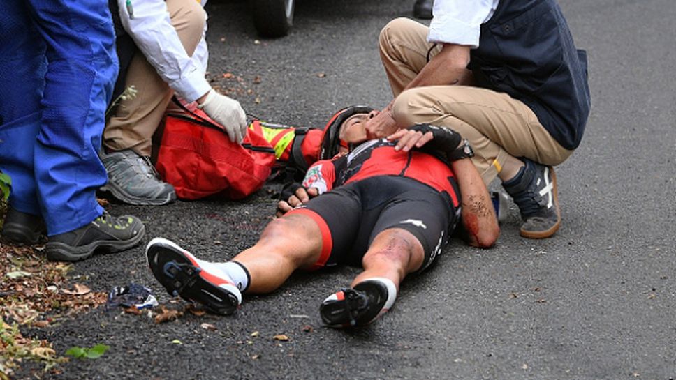 Ричи Порти доволен, че се размина без сериозни травми след падането на Тур дьо Франс