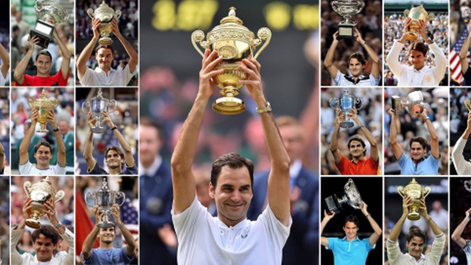 Всичките 19 шампионски точки на Федерер в турнирите от "Големия шлем" (видео)