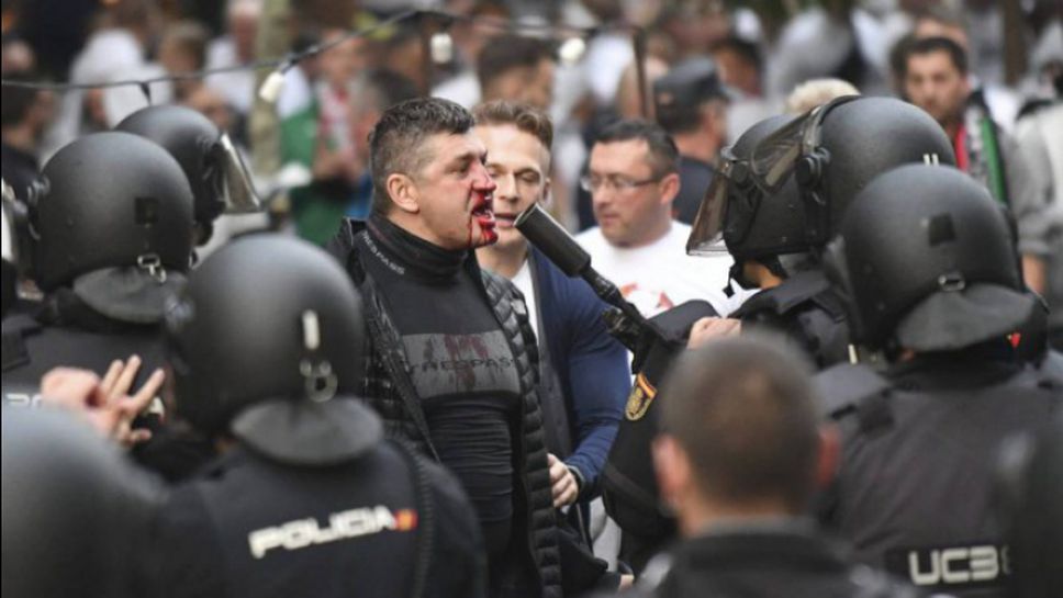 Сблъсъци между ултрасите на Легия (Варшава) и полицията в Мадрид