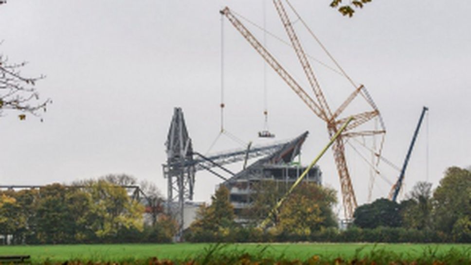 Строежът на новата трибуна на "Анфийлд" продължава с пълна сила