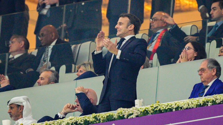 Президентът на Франция Еманюел Макрон остана много доволен от класирането