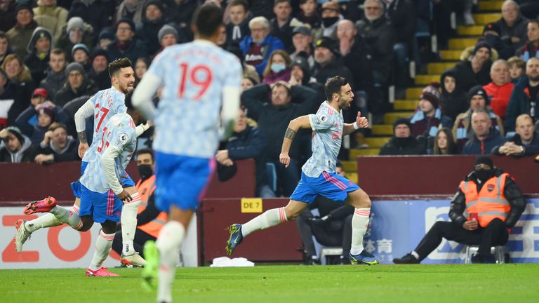  Астън Вила 0:1 Ман Юнайтед, Бруно Фернандеш откри след неточност на вратаря 