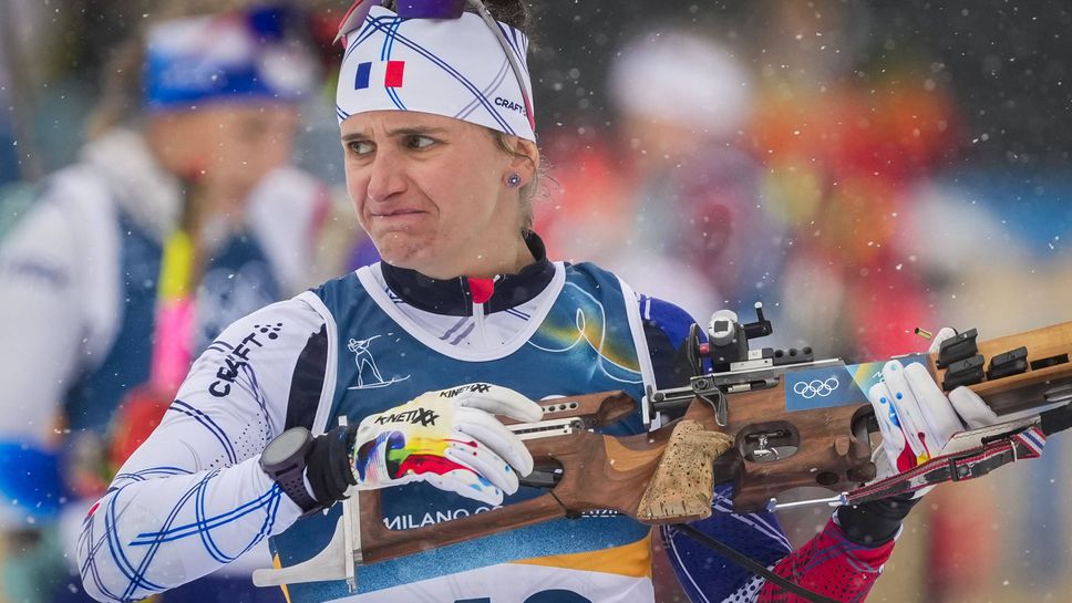 Французойката Жулия Симон която спечели олимпийската титла в биатлона на