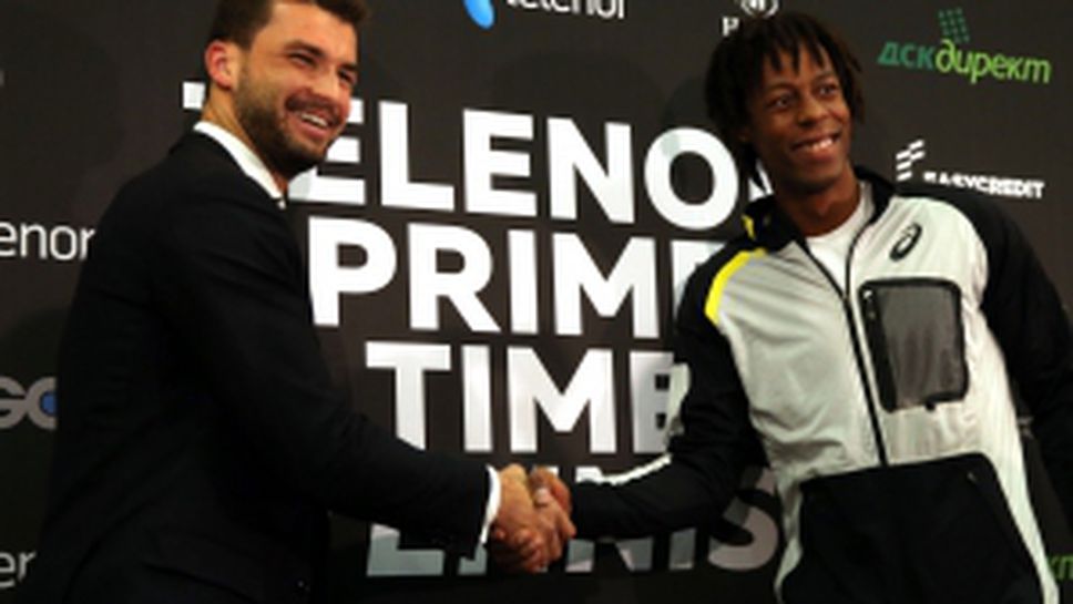 Пресконференция преди шоуто на Григор Димитров и Гаел Момфис