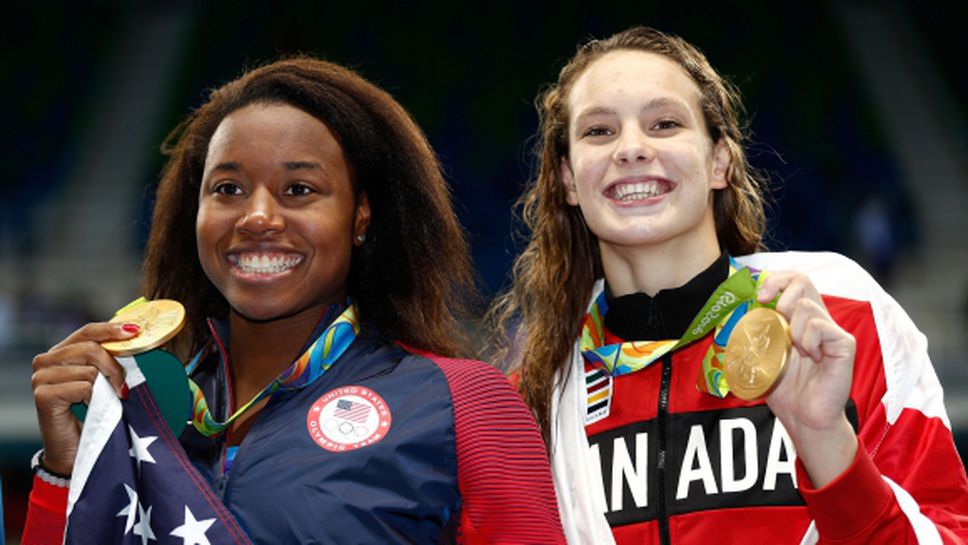 Зрелище на 100 м св. стил при жените, канадка и американка разделиха златото