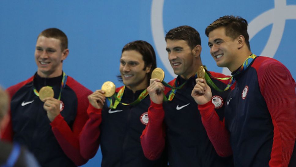 Фелпс и щафетата донесоха хилядния олимпийския златен медал на САЩ