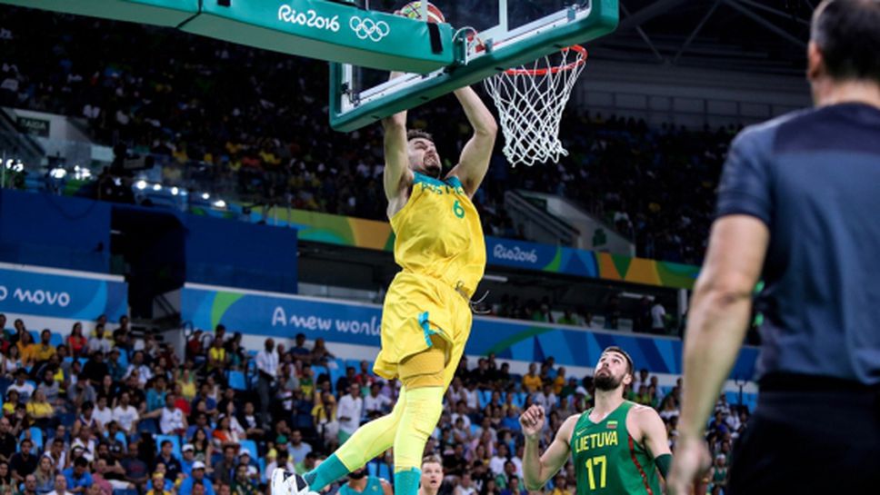 Брилянтна Австралия прати Литва у дома и е на полуфинал