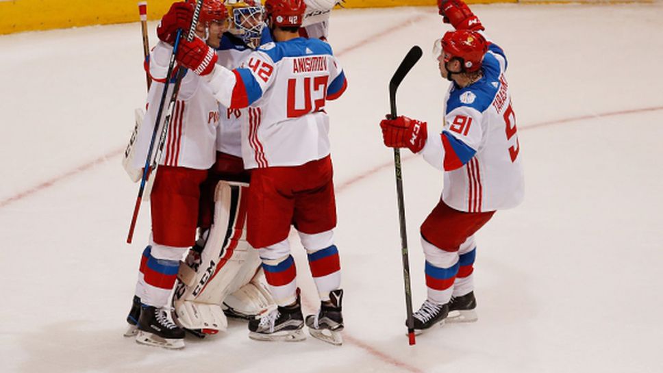 Русия натупа Северна Америка на Световната купа по хокей на лед