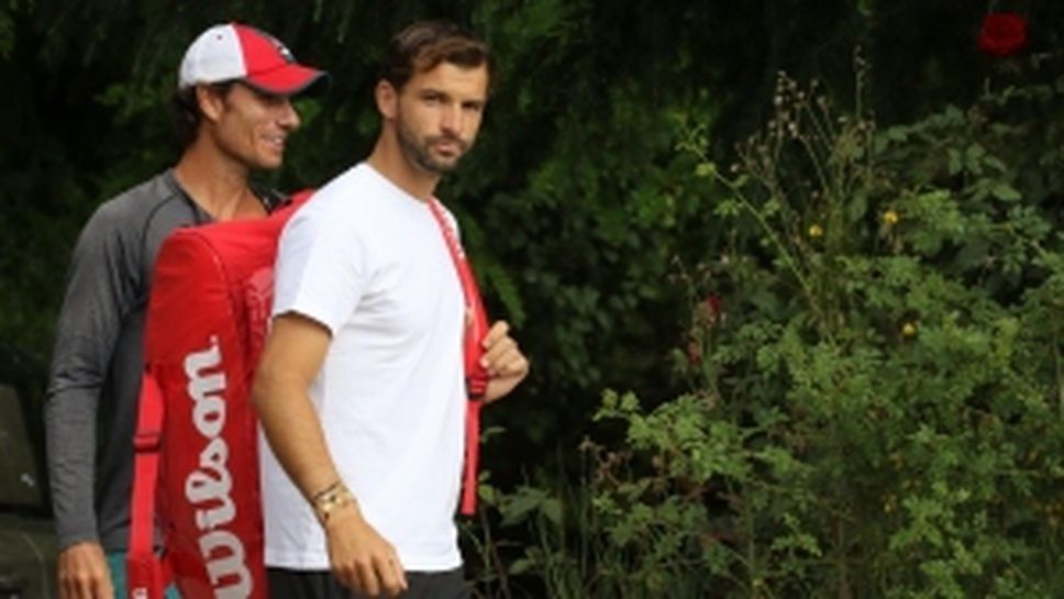 Григор Димитров тренира в Хасково