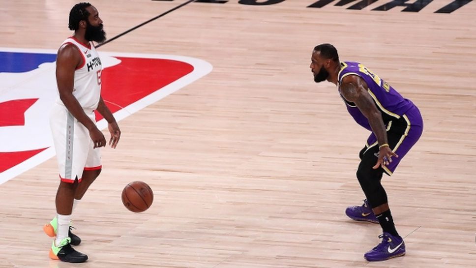 Хардън поведе Хюстън към успех над Лейкърс в мач №1, ЛеБрон с антирекорд