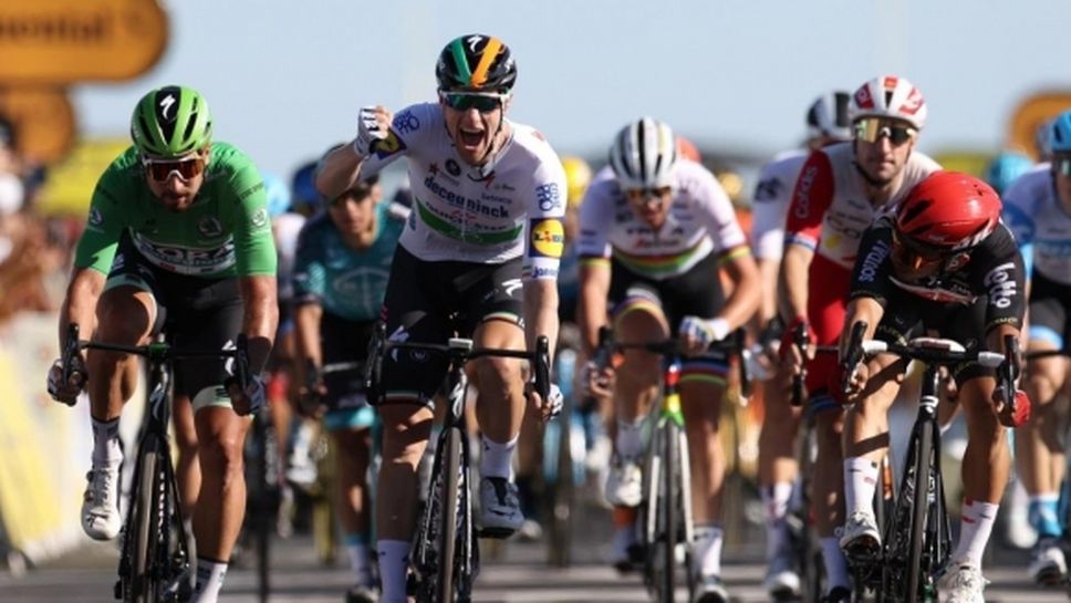 Сам Бенет с първа етапна победа на "Тур дьо Франс" след финален спринт