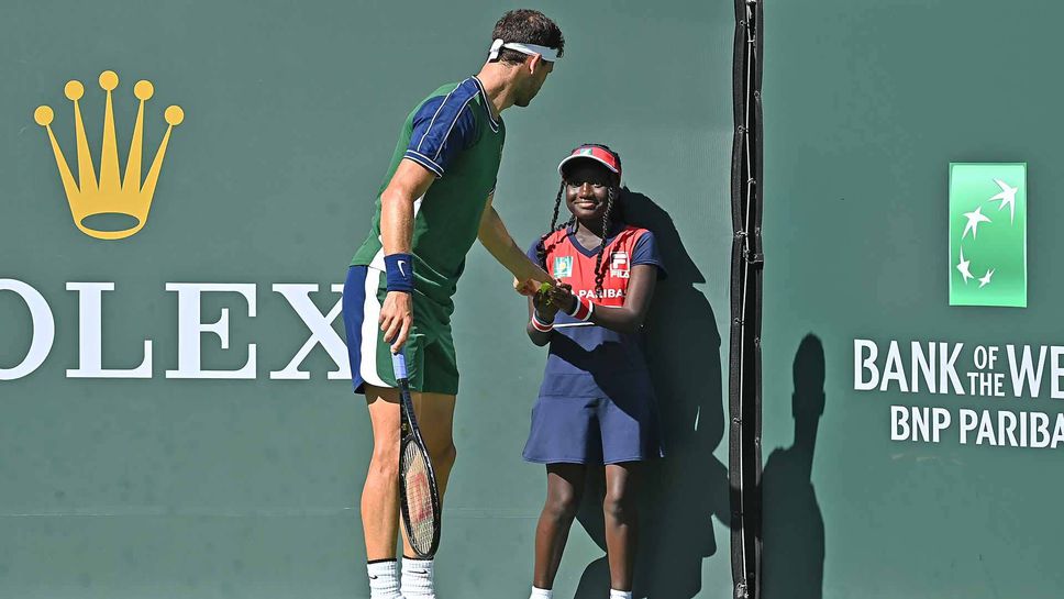 Мил жест на Григор Димитров трогна публиката в Индиън Уелс