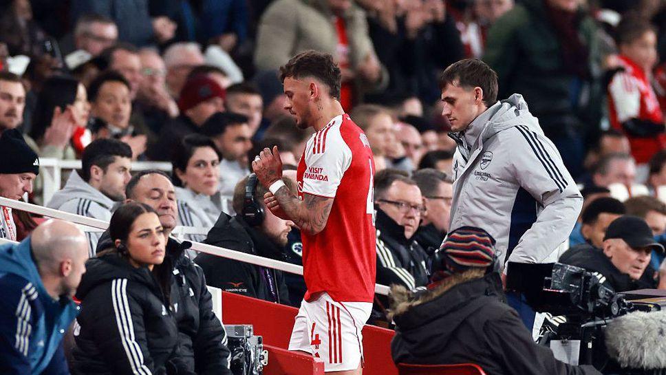 Бранителят на АрсеналБен Уайт ще пропусне поне един месец заради