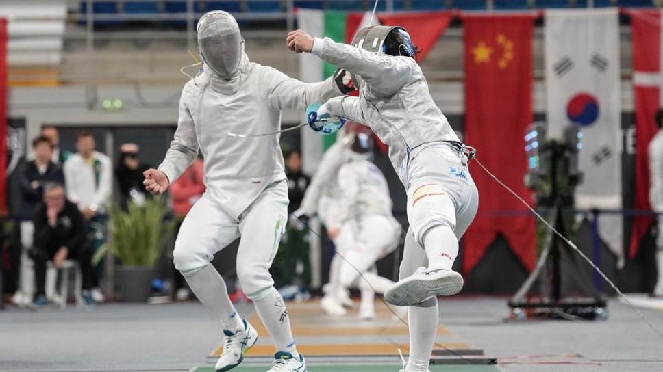 Българските сабльори Никола Меицов Симеон Далеков Никола Господинов и Станимир