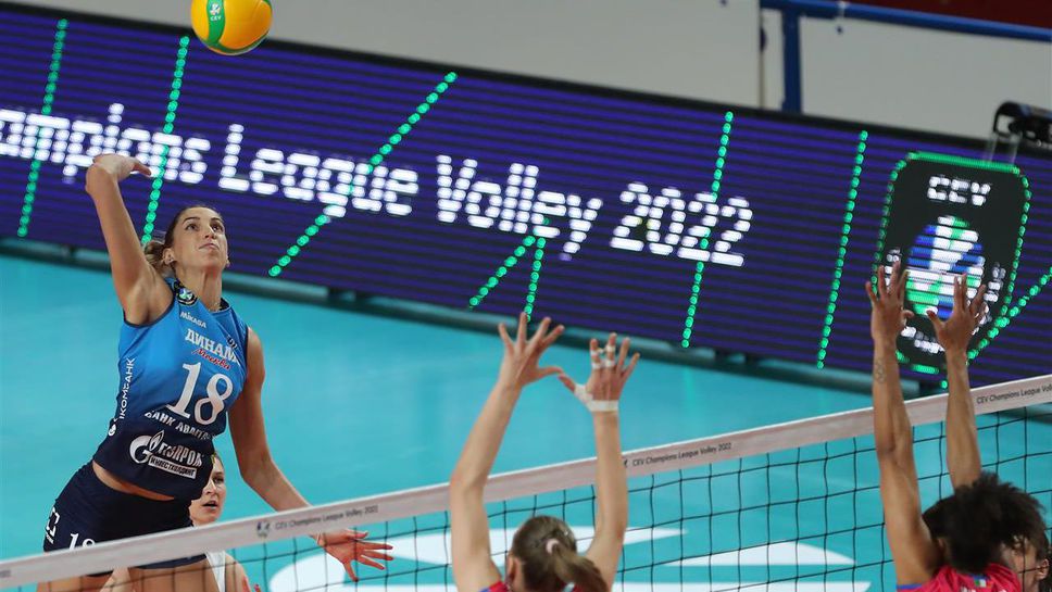 Елица Василева и Динамо (Москва) разбиха Новара като гост и са на 1/4-финал в Шампионската лига 🏐