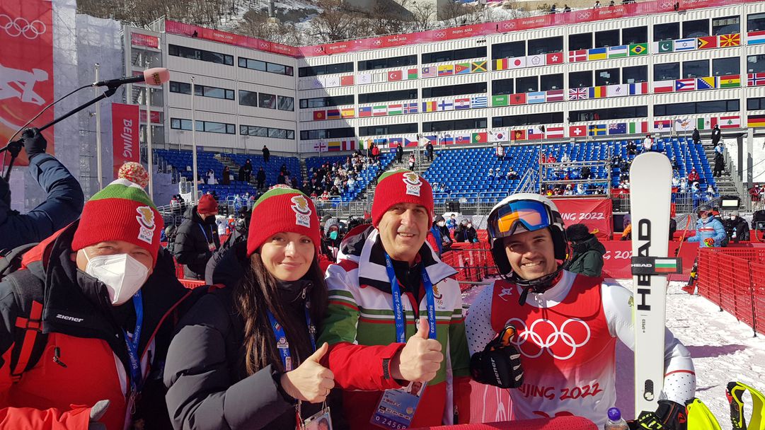 Алберт Попов и Камен Златко на олимпийския слалом в Пекин