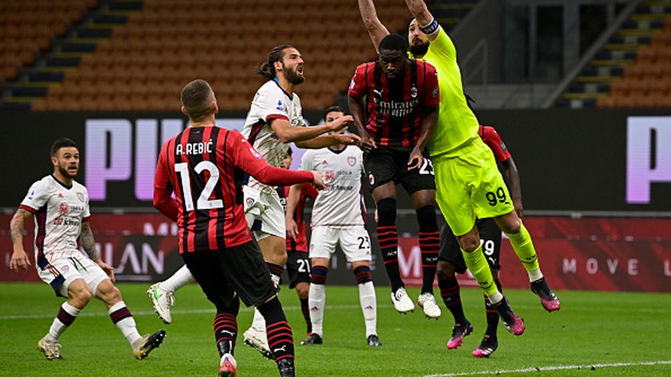 Милан разочарова срещу Каляри и стигна само до 0:0
