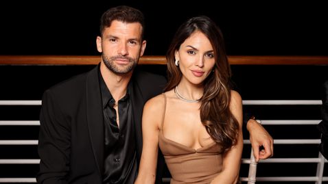 Григор Димитров с Ейса Гонсалес на червения килим в Кан